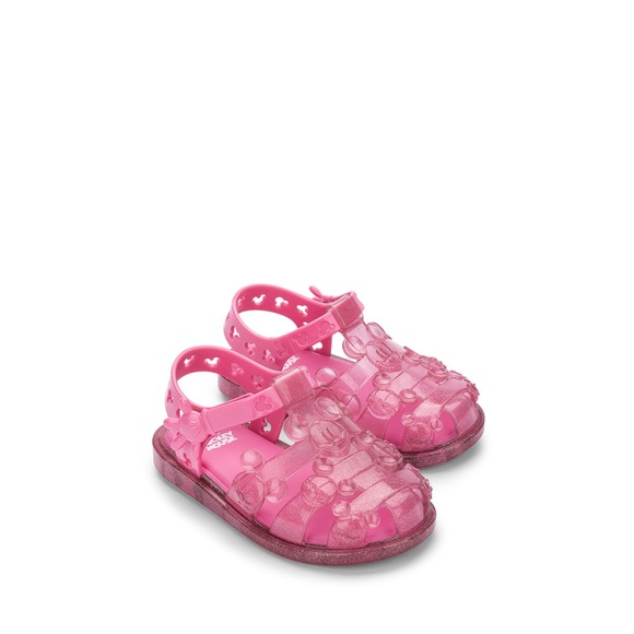 Mini Melissa Shoes Mini Melissa Disney Mickey Mouse Pink Glitter Sandals Poshmark